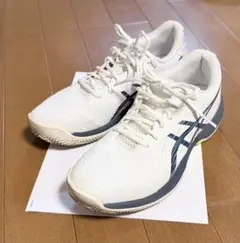 [使用回数4-5回][25.5cm]ASICS テニスシューズ ホワイトのサムネイル