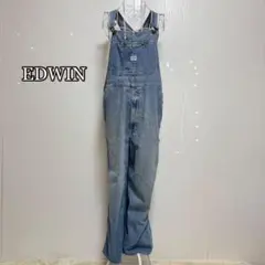 【EDWINエドウィン】デニムオーバーオール　サロペット（L）アメカジのサムネイル