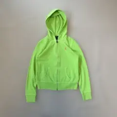 POLO Ralph Lauren ジップパーカー　蛍光イエロー　ピンクポニー