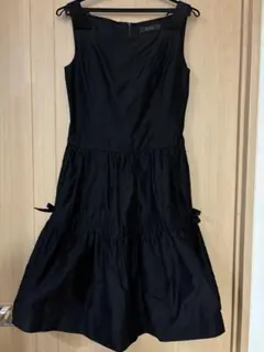 年始セール！FOXEY ブラック ノースリーブ ワンピース 38 トップス付き！