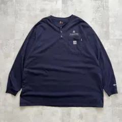 carhartt カーハート ビンテージ ヘンリーネック ロンT 企業 ポケット