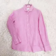 リネン 100%ピンク 長袖シャツ HERD mans サイズM amherstのサムネイル