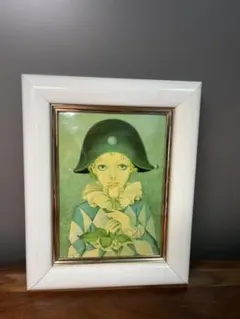 ピエロ　油絵　額縁　 戸田栄介　兜屋画廊 ピエロ 油絵 額縁 戸田栄介 兜屋画廊 ヴィンテージ - メルカリ