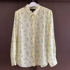 バナナリパブリック　花柄　フラワー　シャツ ブラウス　イエロー