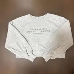 WEGO グレー クロップドスウェット