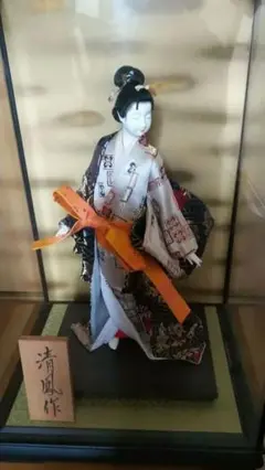 土人形 市松人形 戦前 大正ロマン 昭和レトロ アンティーク 和服 着物 民芸品 Amazon | □市松人形□古い日本人形 約38.5㎝ 当時物 着物 大正