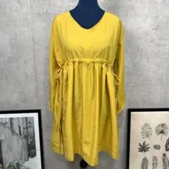 【美品】studioCLIP ミニワンピース チュニック M イエロー 無地