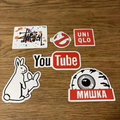 STUSSY UNIQLO MISHKA 防水ステッカー 6枚セットのサムネイル