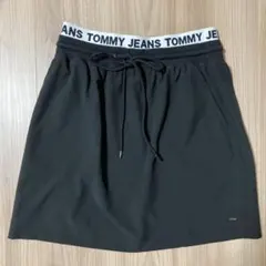 【お値下】ロゴ入⭐︎トミージーンズスカート(ショート丈) ブラック　Sサイズ