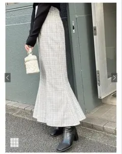 GRL ツイードマーメイドスカート dk1080
