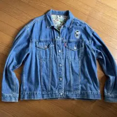 GU スヌーピー刺繍 デニムジャケット　XL