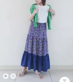 THE SHOP TK 花柄 ティアードスカートのサムネイル