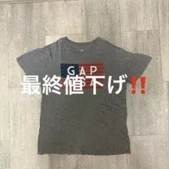 平成 グランジ y2k✨️ GAP grey tシャツ 国旗print