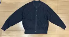 UNIQLO 長袖 クルーネック カーディガン ブラック Sのサムネイル