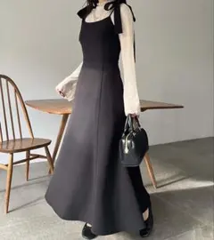 ナイスクラップ マーメイドキャミワンピース web限定 黒