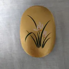 【金沢金箔工芸品】香合 爪楊枝入 金沢箔 桐漆工芸 蘭 小物入れ