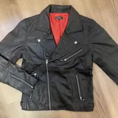 新品タグ付き ブラック ダブルレザージャケット Mサイズ