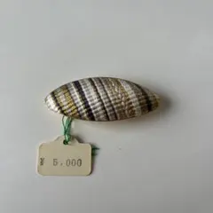 ストライプ模様の金属製帯留め