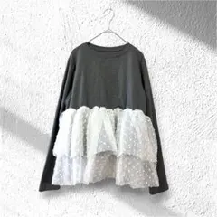 神戸レタス（KOBE LETTUCE）チュールフリルドッキングTシャツのサムネイル
