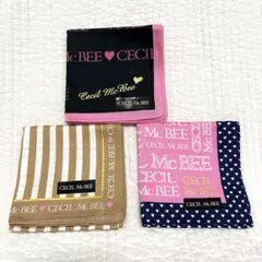 【CECIL Mc BEE 】未使用品　ハンカチ　3枚セット