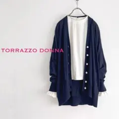 TORRAZZO DONNA リネン混パールボタンカーディガンのサムネイル