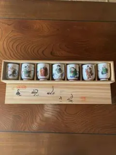 九谷焼　仙龍　縁起の良い七福神の湯呑みセット