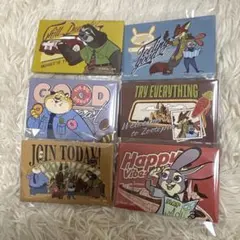 ズートピア スクエア缶バッチ 6個セット