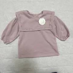 新品未使用タグ付き　長袖トレーナー　スウェット　90cm 女の子　ビッグ襟