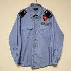 90s アメカジ 古着 企業ロゴ ワッペン カナダ 警備 制服 長袖シャツ XL
