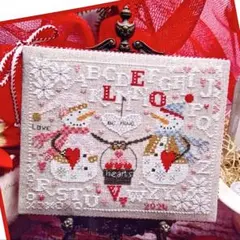 クロスステッチ 図案 Crocette a gogò 〈Two hearts〉