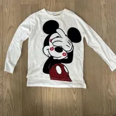 お揃い可 ZARA Kids ミッキーマウス 長袖Tシャツ