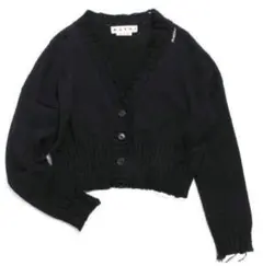 MARNI ブラック クロップドダメージカーディガン サイズ40のサムネイル
