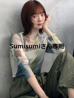 シースルー マルチカラートップス 長袖　FRIFUL shein