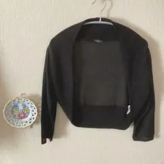 COMME CA ISM ブラックボレロ、カーディガン 長袖　美品