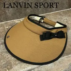 LANVIN SPORT つば広サンバイザー リボン ゴルフ ブラウン系 - メルカリ