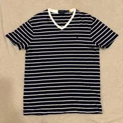 Polo Ralph Lauren ボーダー VネックTシャツ M