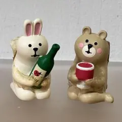 デコレ コンコンブル お酌うさぎ ほろ酔いくま 2点セット