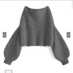 オフショルダーシャギーニットトップス dr664
