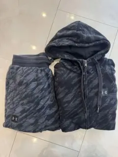 Under Armour ジャージ上下セット ブラックダークグレー迷彩