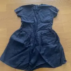 無印良品　リネン　ワンピース　ネイビー　半袖のサムネイル