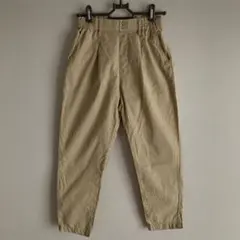 女の子　ベージュ チノパン ウエストゴム