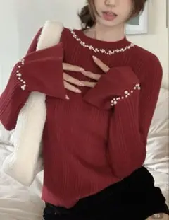 SHEIN 赤ニット クリスマス