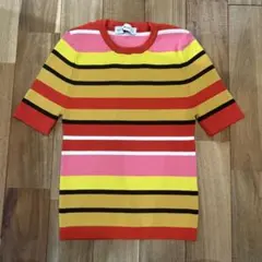 ZARA KNIT 半袖ストライプニット M