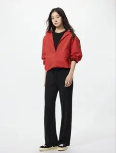 ウォッシャブルニットリブパンツ　丈長め　XL ユニクロ