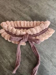 ヴィンテージ風フリルネックウォーマー