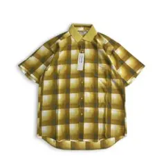 値下げ未使用 90s ヴィンテージ チェック柄 半袖シャツ レトロ オールド古着のサムネイル