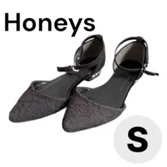 【Honeys 】ハニーズ　レース ポインテッドトゥ サンダル S