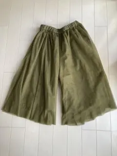 KOE チュール付き キュロット 130cm カーキ