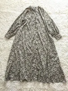 【美品】アイテムズ アーバンリサーチ 花柄 長袖 ロングワンピース フリーサイズ