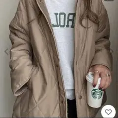 JUNOAH ジュノア　リバーシブルキルティングボアジャケット